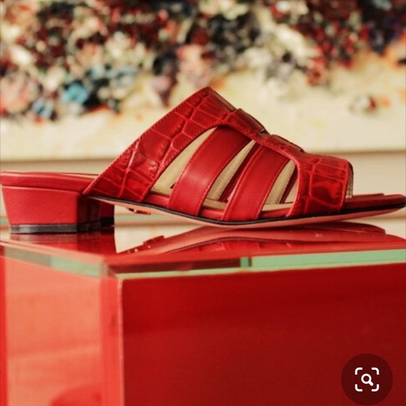 Hand Crafted Red Leather Sandals by Regina Romero Addy - Picture 6 of 12